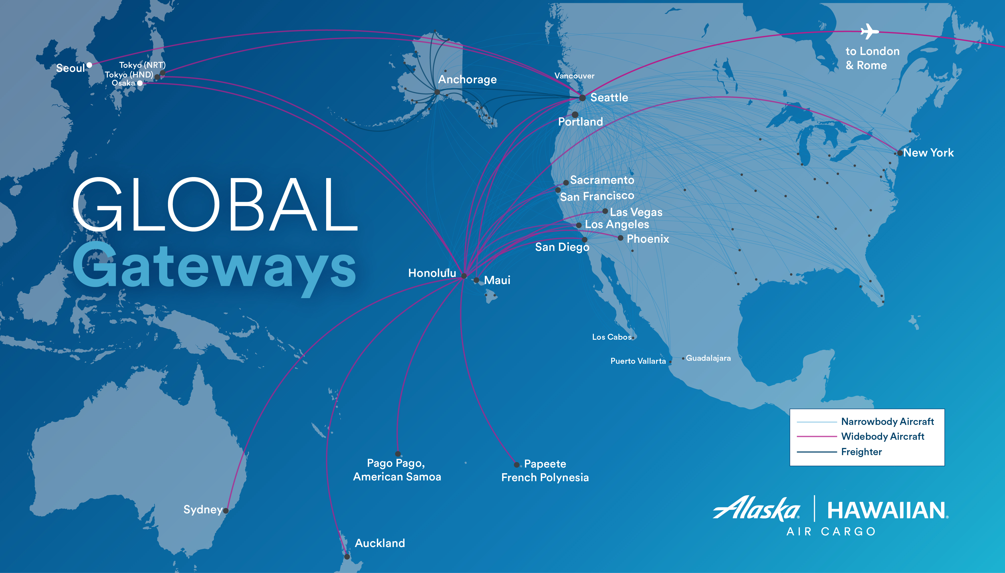 Map of global routes