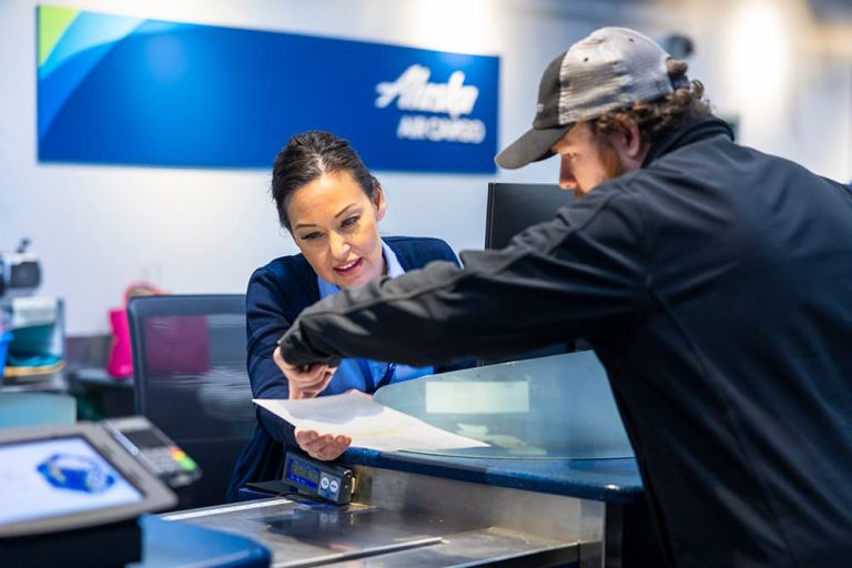 Our Alaska Air Cargo counter in Anchorage (ANC). (Photo: Joe Nicholson / Alaska Airlines)